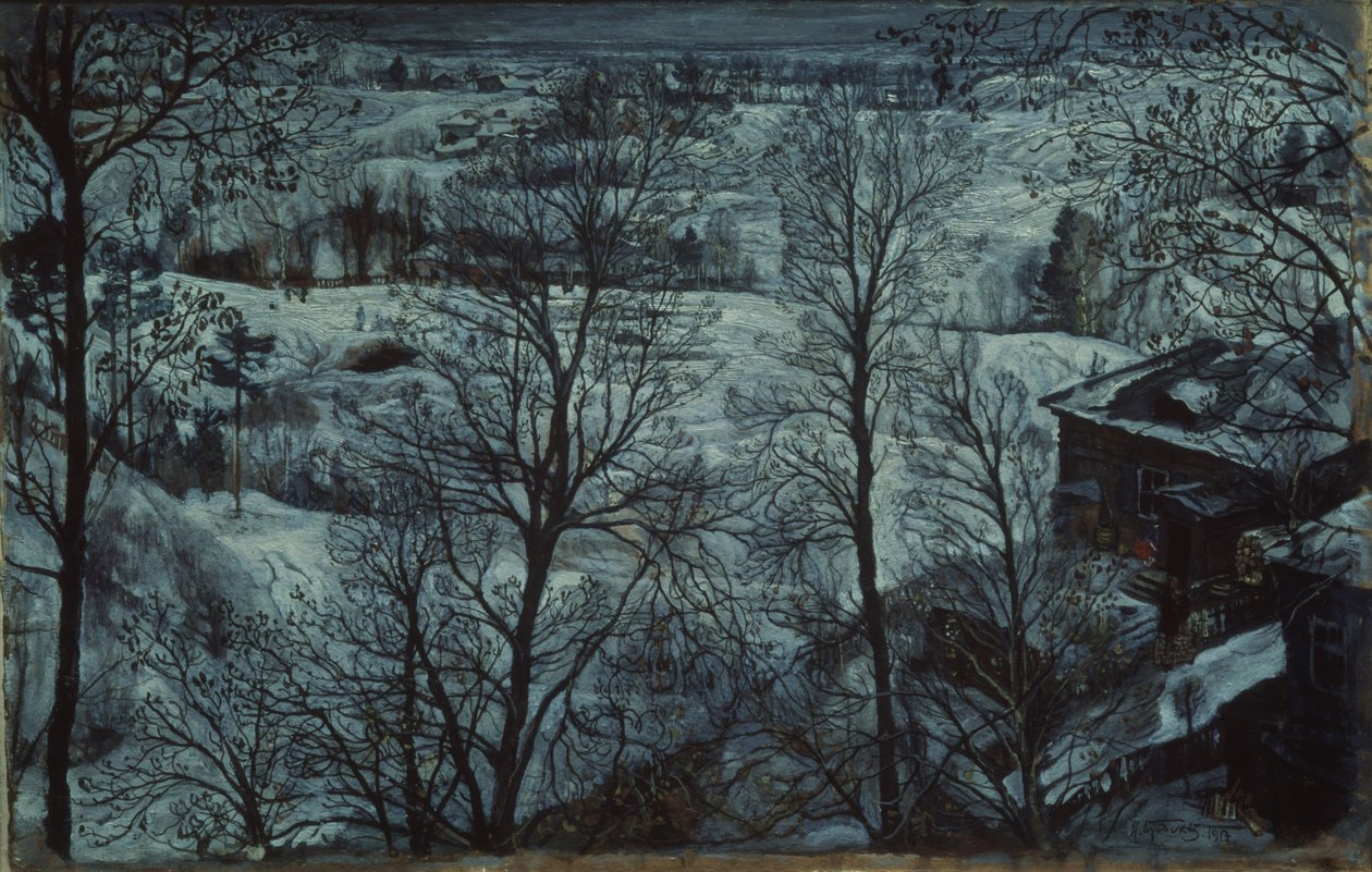 Vinterlandskab, 1917 af Isaak Israilevich Brodsky