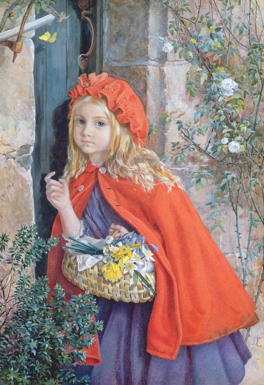 Rødhætte, 1862 (wc und gouache på papir) af Isabel Oakley Naftel