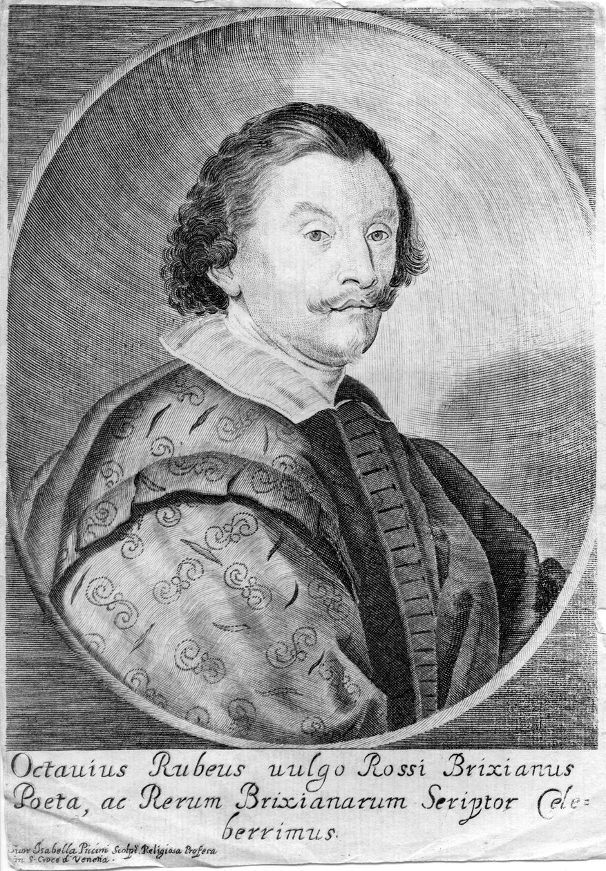 graveret portræt af Isabella Piccini
