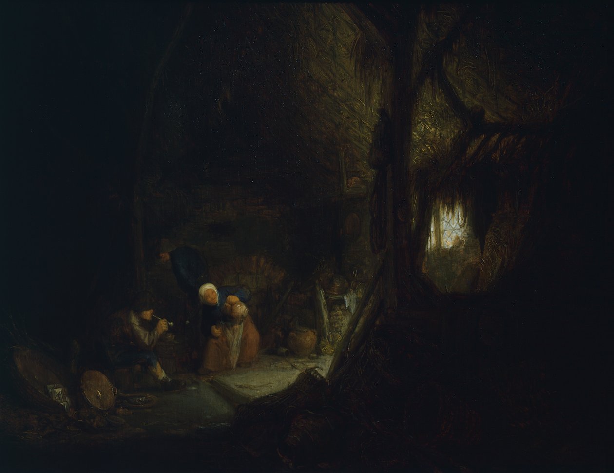Bondefamilie i lade, af Isack van Ostade (1621-1649) af Isack van Ostade