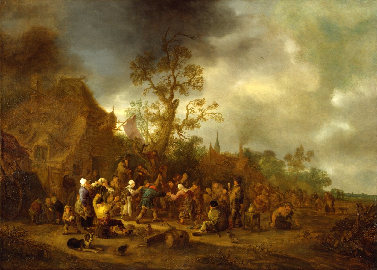 Bøndernes glæde ved en kro, 1642 af Isack van Ostade