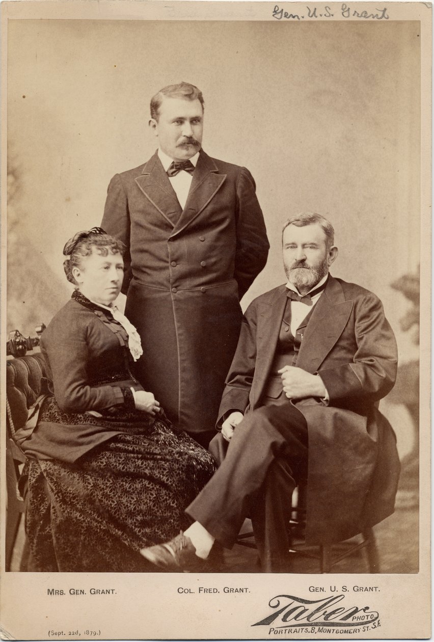 Julia T (Dent) Grant (1826-1902); Ulysses Simpson Grant (1822-85), general i Unionens hær, USA
