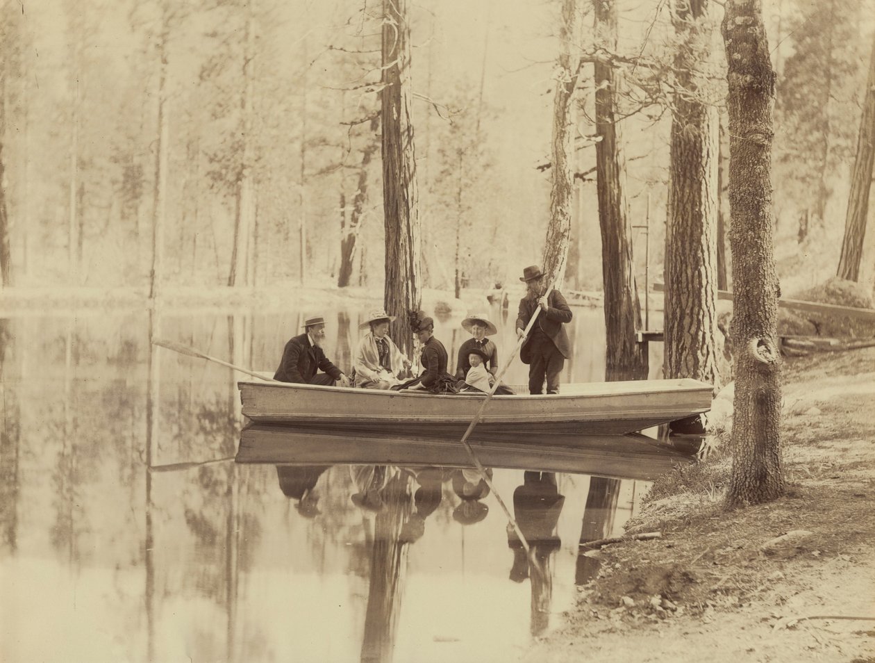 Scene ved Stella Lake, Wawona Station,1880 (foto) af Isaiah Taber