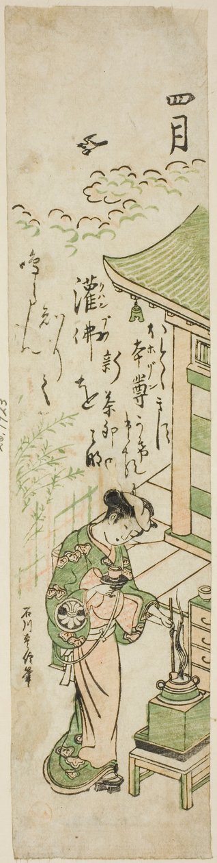 Den fjerde måned (Shigatsu), fra en unavngivet serie på tolv måneder af Ishikawa Toyonobu