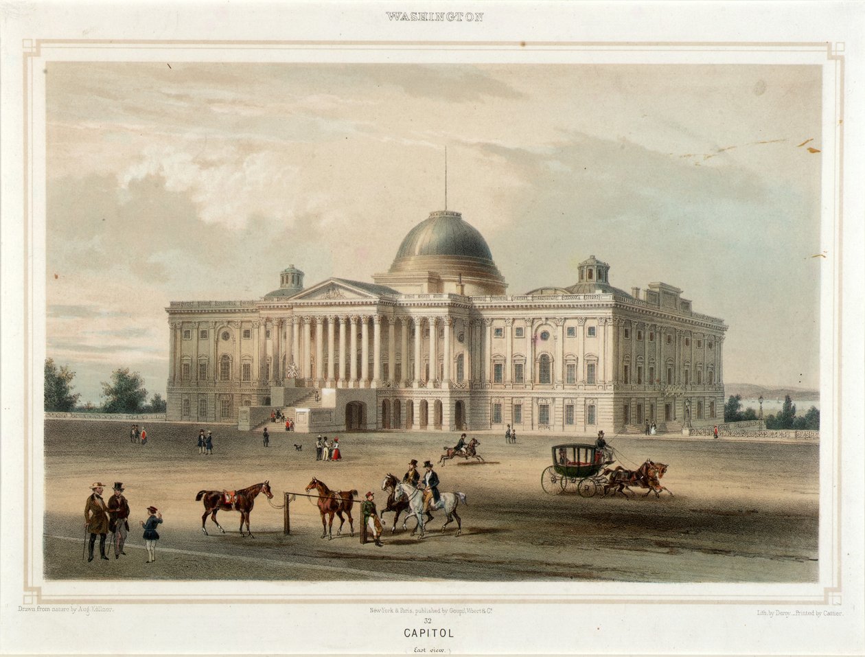 Washington--Capitol (East View) af Isidore Laurent Deroy