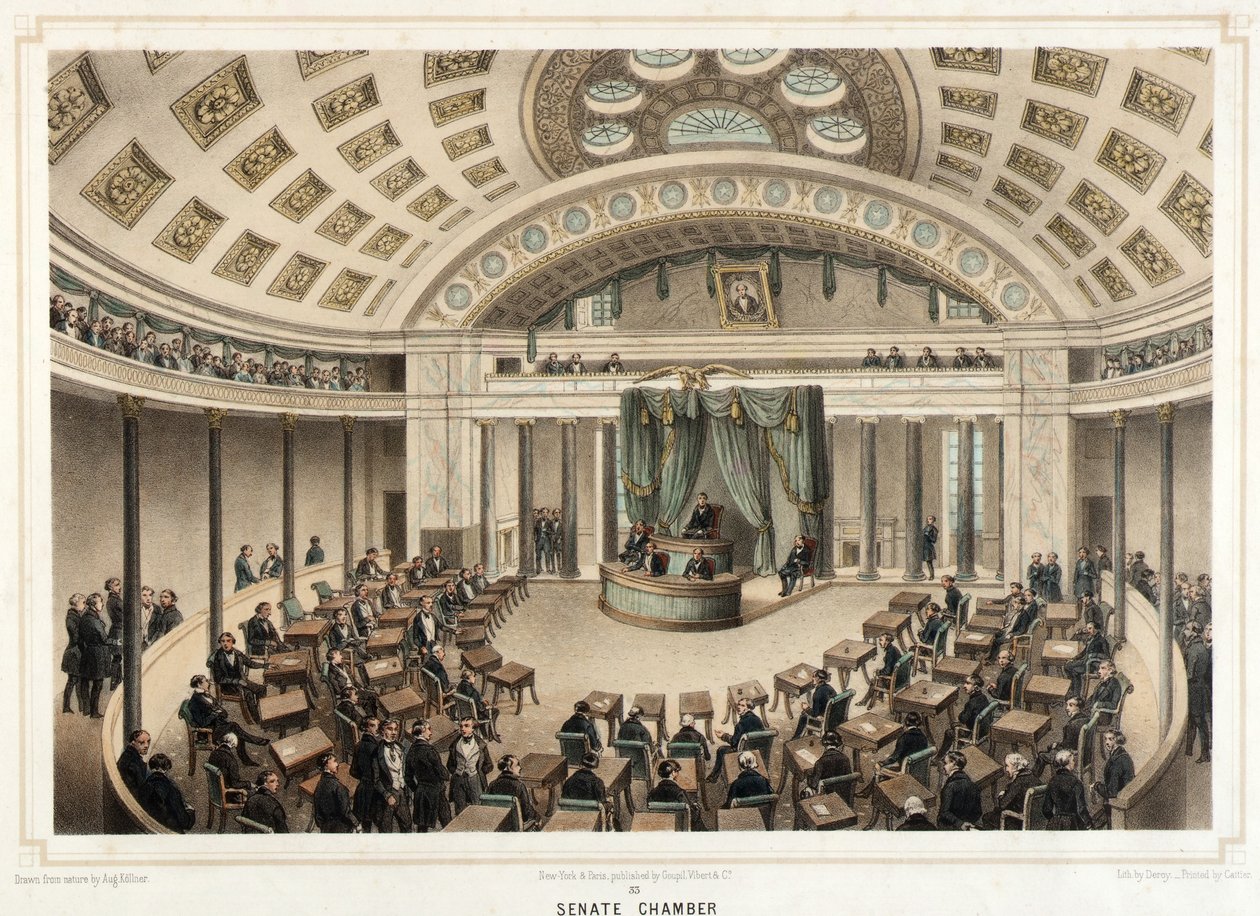 Washington--Senatskammeret af Isidore Laurent Deroy