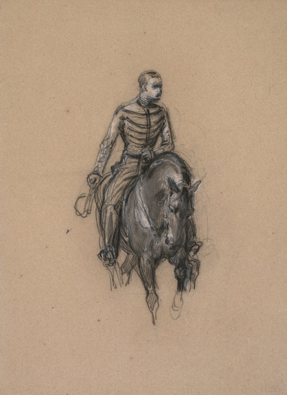 Soldat til hest, ca. 1860. af Isidore Pils