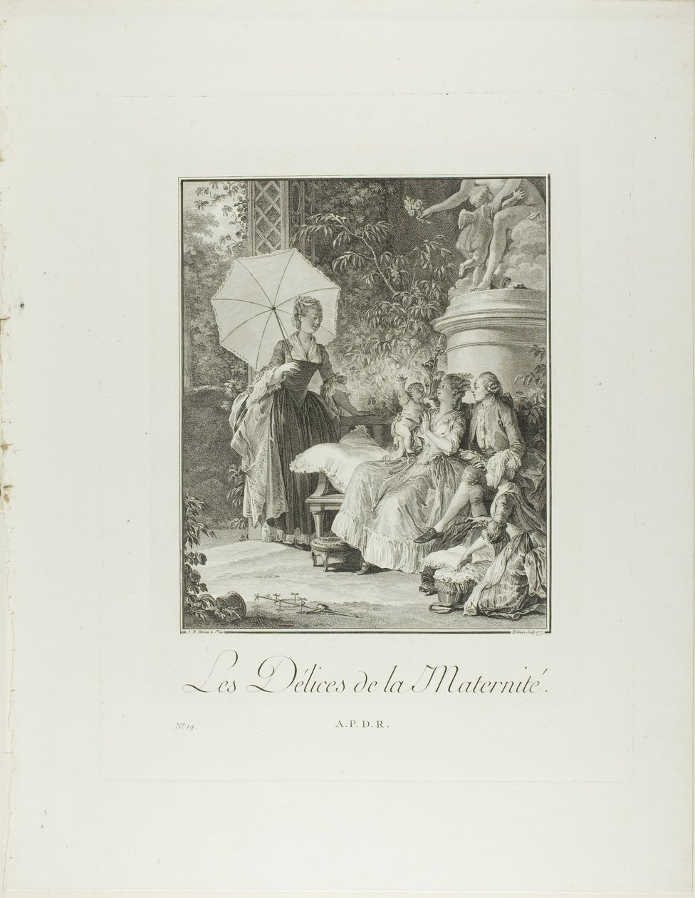 The Delights of Motherhood, fra Monument du Costume Physique et Moral de la fin du Dix-huitième siècle af Isidore Stanislas Helman