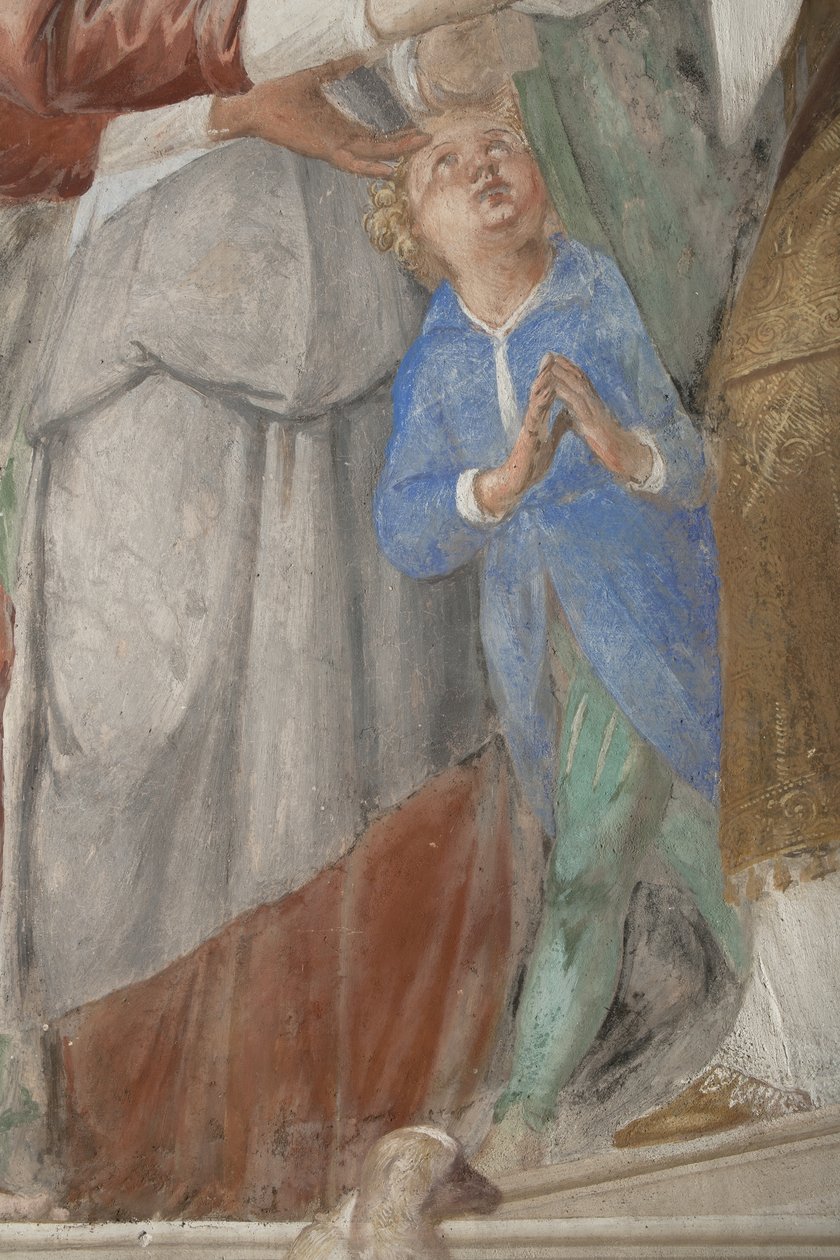 Barn, detalje fra præsentationen af Jesus i templet, 1623-34 af Isidoro Bianchi