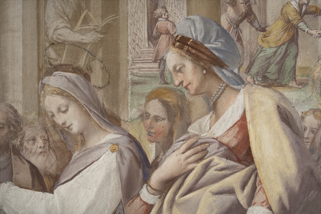 Detalje fra Jomfru Marias bryllup, 1634 af Isidoro Bianchi