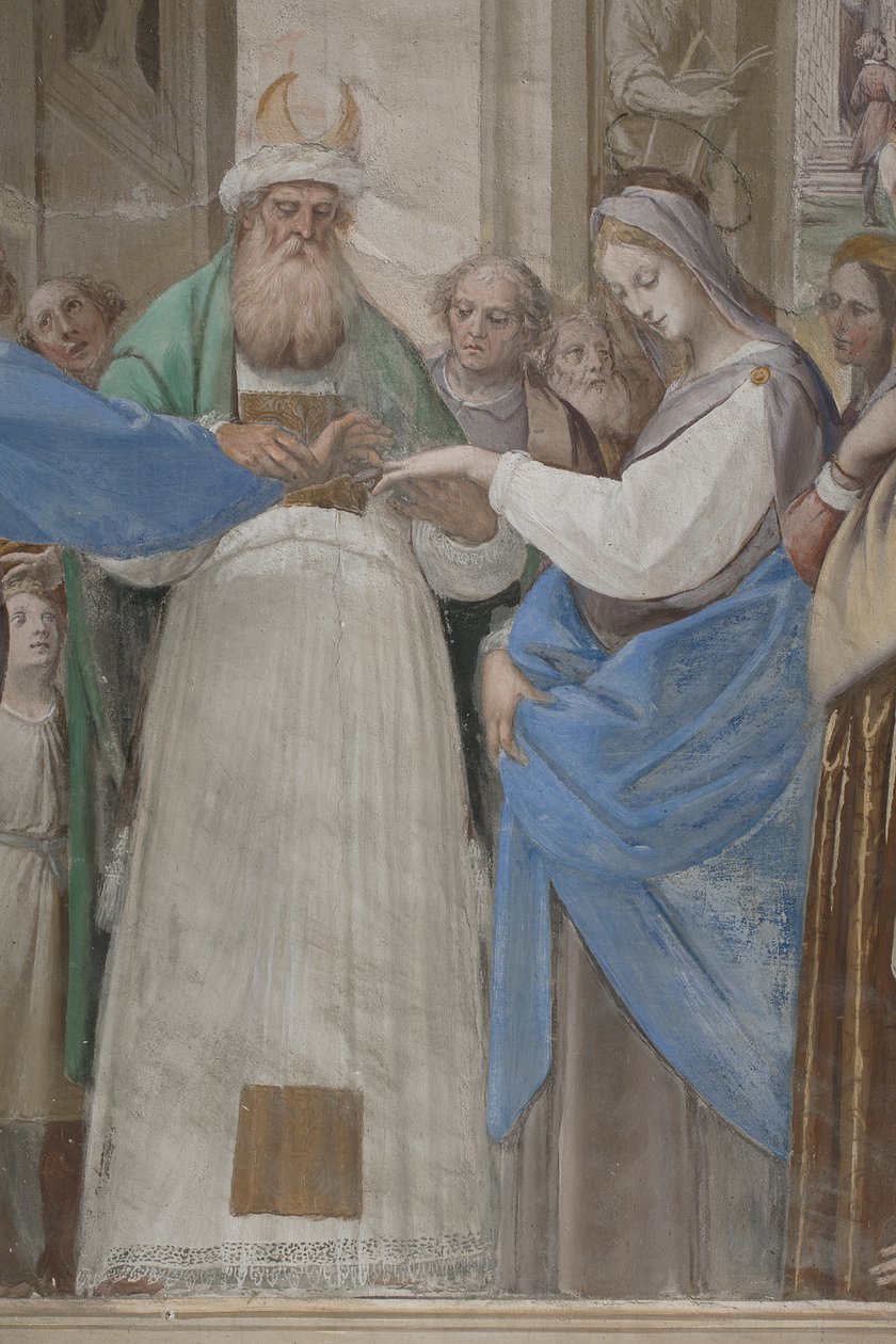 Detalje fra Jomfru Marias bryllup, 1634 af Isidoro Bianchi
