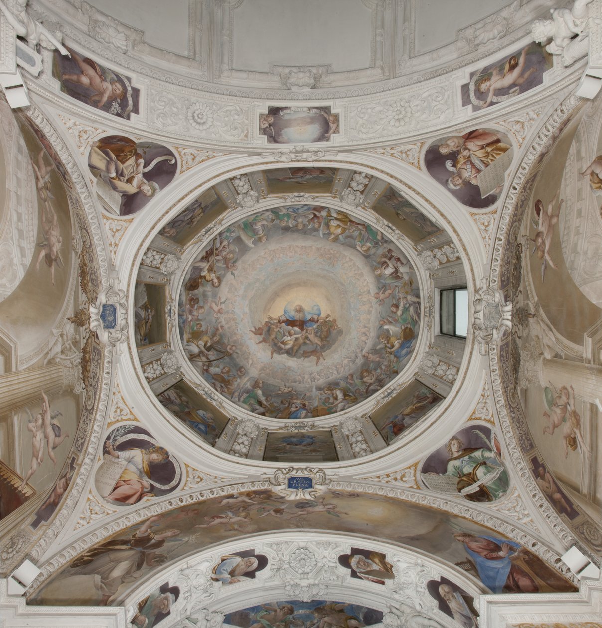 Paradise with Eternal Fader, ca. 1623-34 (fresco) (detalje af 3496185) af Isidoro Bianchi