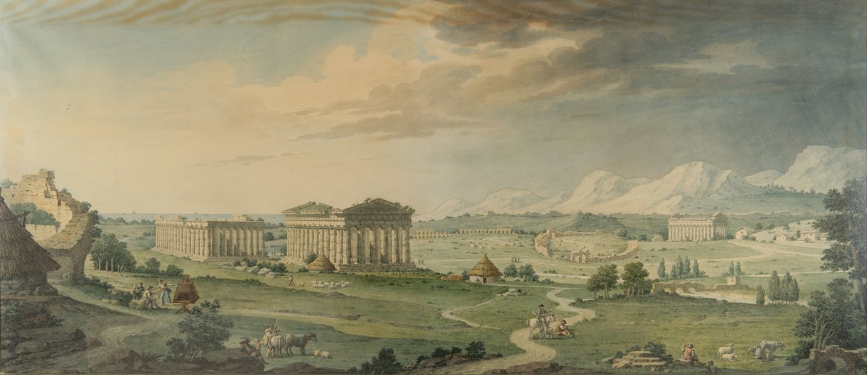 Udsigt over Paestum af Isidro González Velázquez