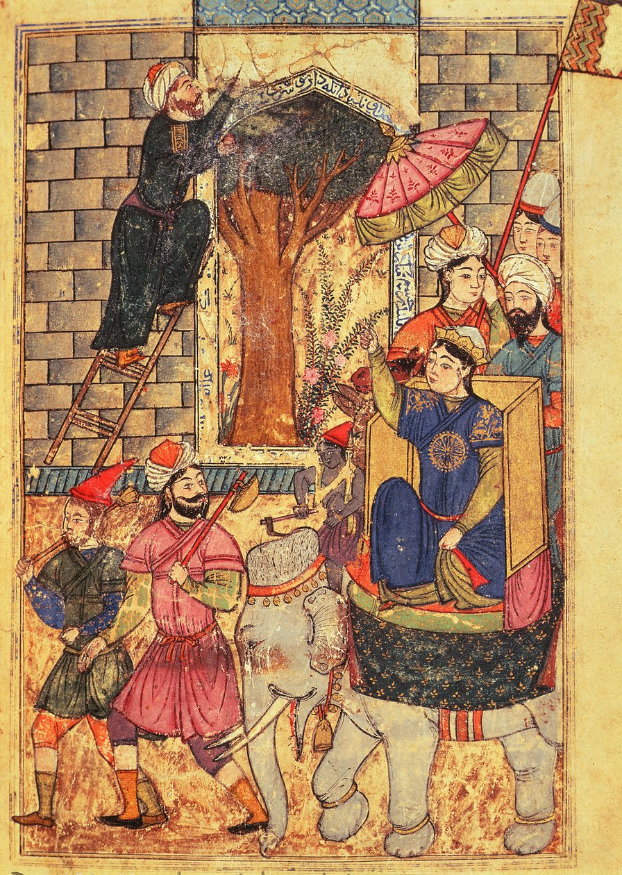 Fol.110 Sultanaen forlader paladset, fra 