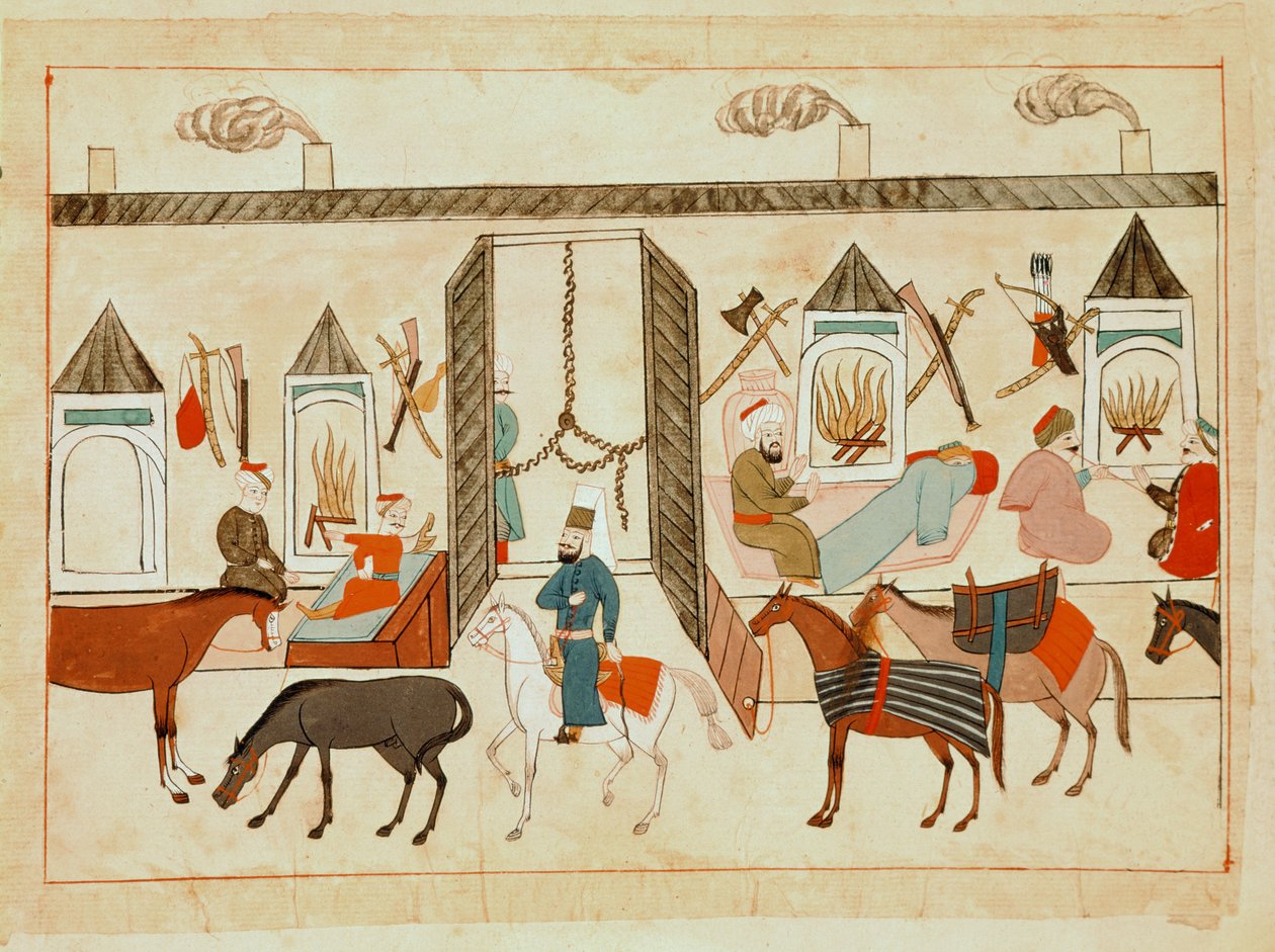 Fru 1671 Interiør af sultanens palads i Istanbul, ca. 1580 af Islamic School