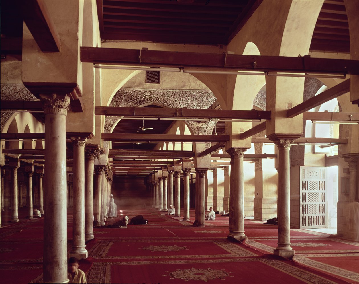 Qibla Liwan fra moskeen i Al-Azhar, 970 e.Kr af Islamic School