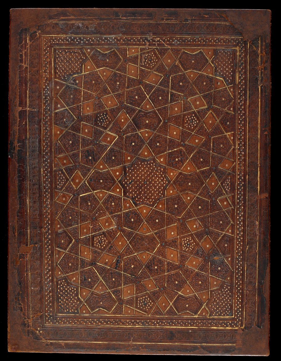 Bogomslag, Egypten eller Syrien, Mamluk-perioden (læder over pasteboards) af Islamic School