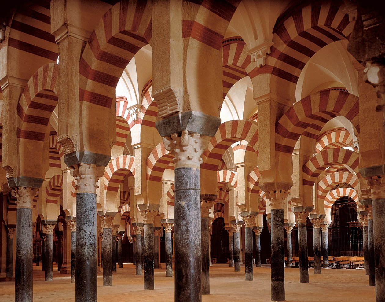 Buerne og portikerne i moske-katedralen i Córdoba, 784-786 (foto) af Islamic School