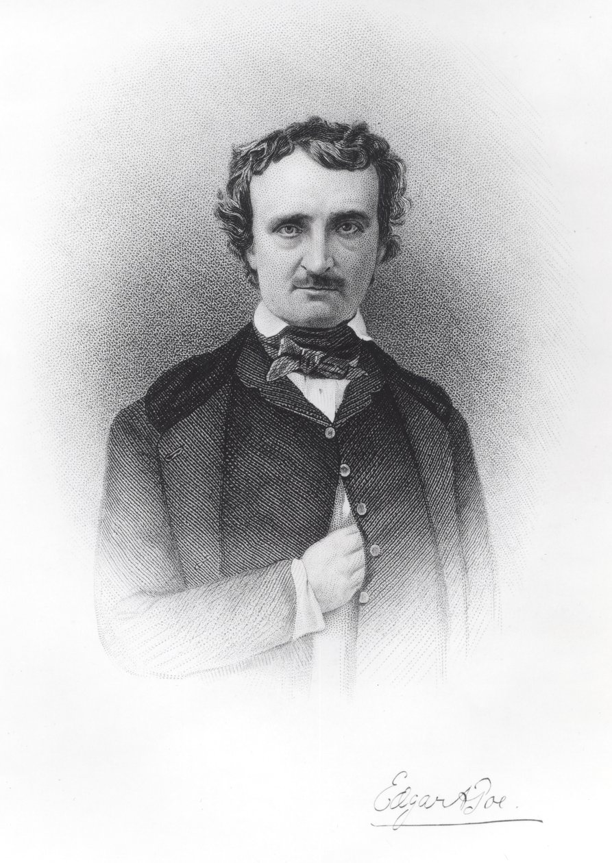 Portræt af Edgar Allan Poe (1809-49) af Ismael Gentz
