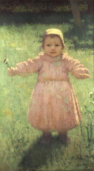 Plukke vilde blomster (olie) af Iso Rae