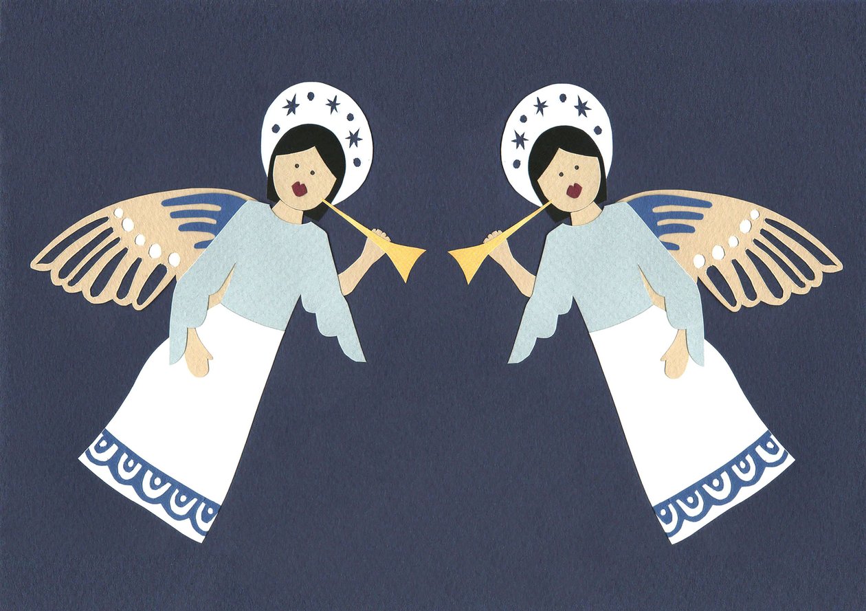 Cherubs, 2014 (klippet papir) af Isobel Barber