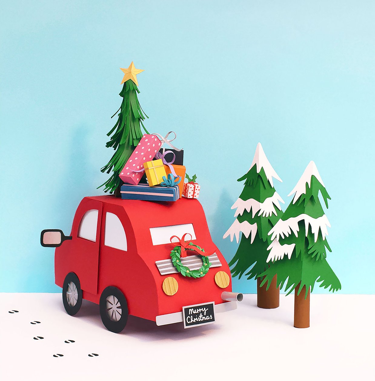 Driving Home For Christmas, 2016 (papir) af Isobel Barber