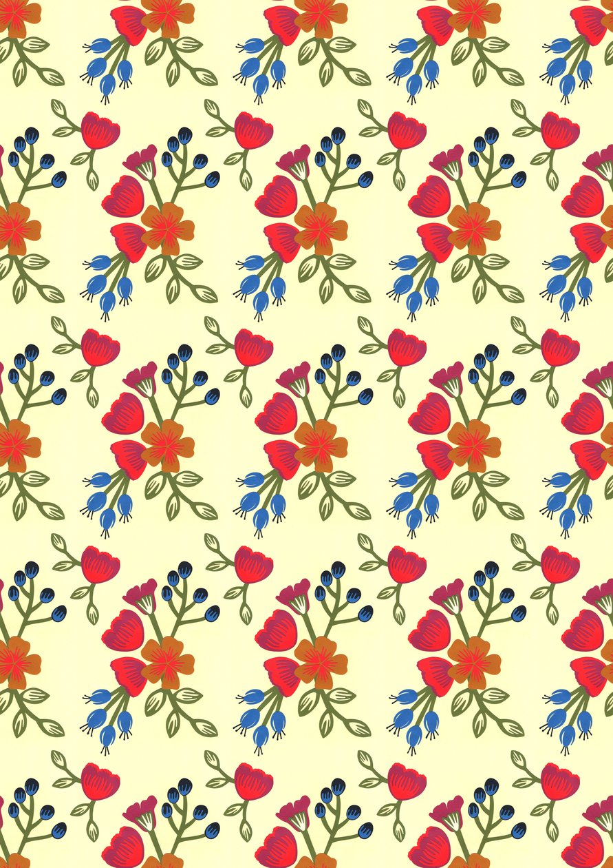 Flora print, 2015 (skåret papir) af Isobel Barber