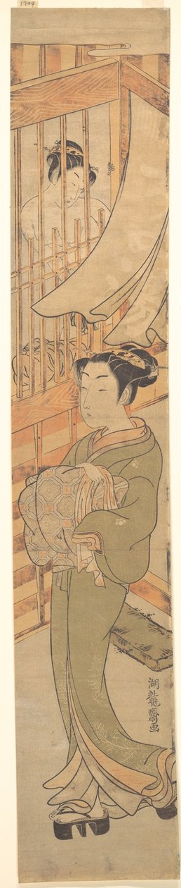 Im Yoshiwara-Viertel af Isoda Koryusai