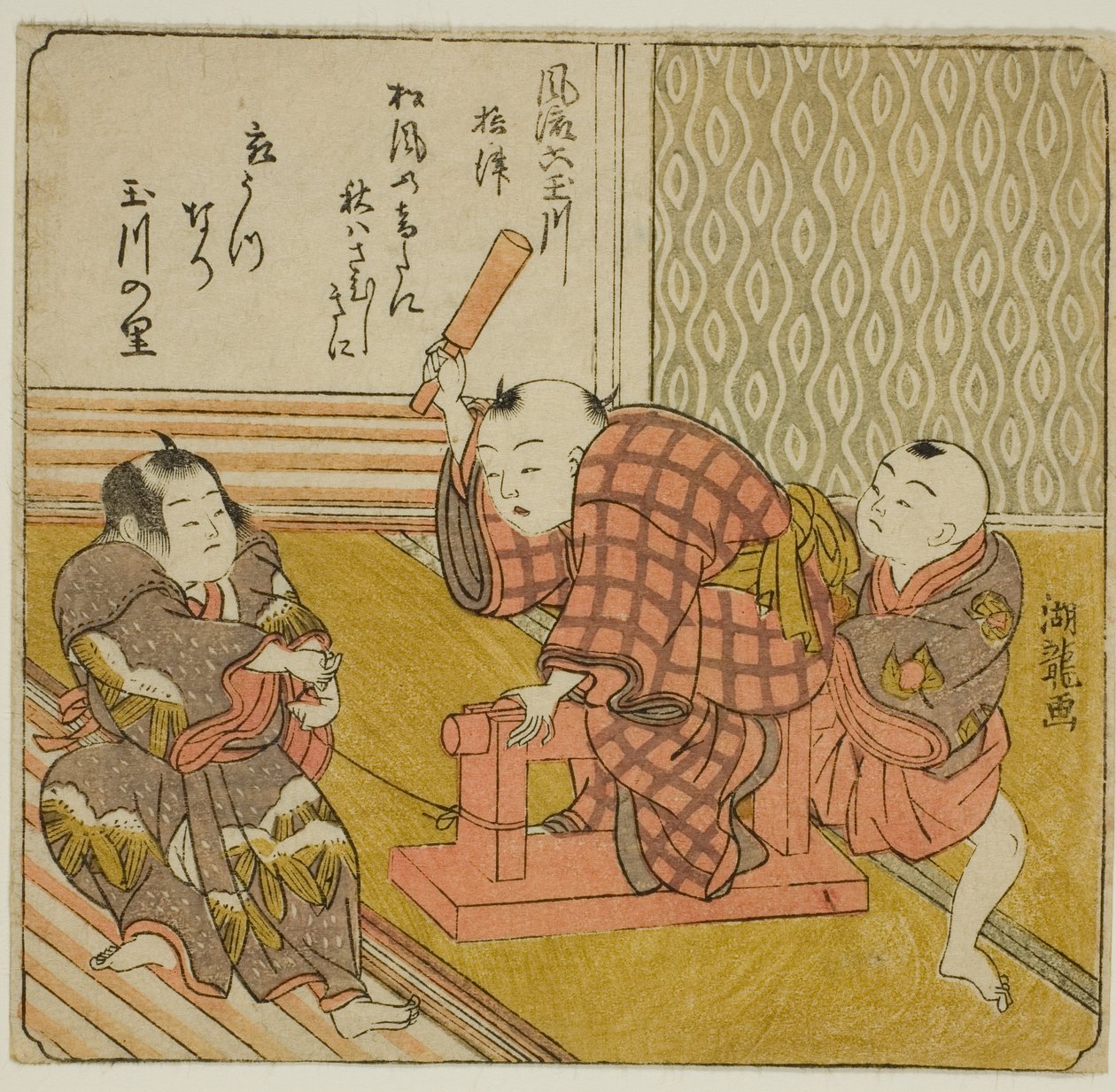 Settsu, fra serien "Fashionable Six Jewel Rivers (Furyu Mu Tamagawa)" af Isoda Koryusai