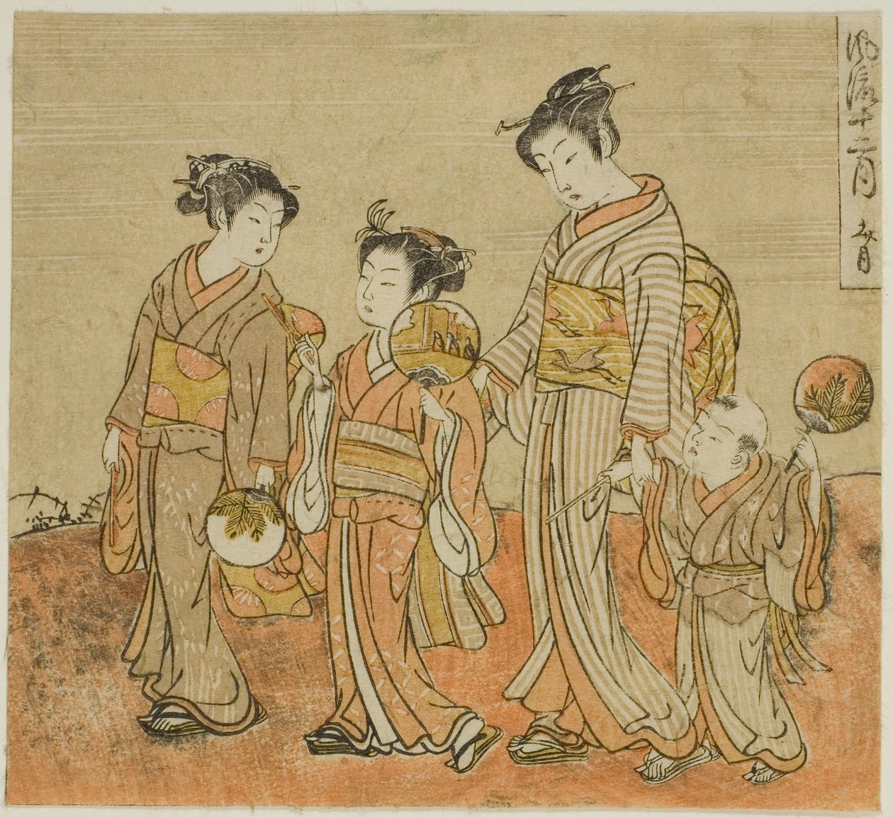 Den syvende måned (Fumizuki), fra serien "Fashionable Twelve Months (Furyu juni tsuki)" af Isoda Koryusai