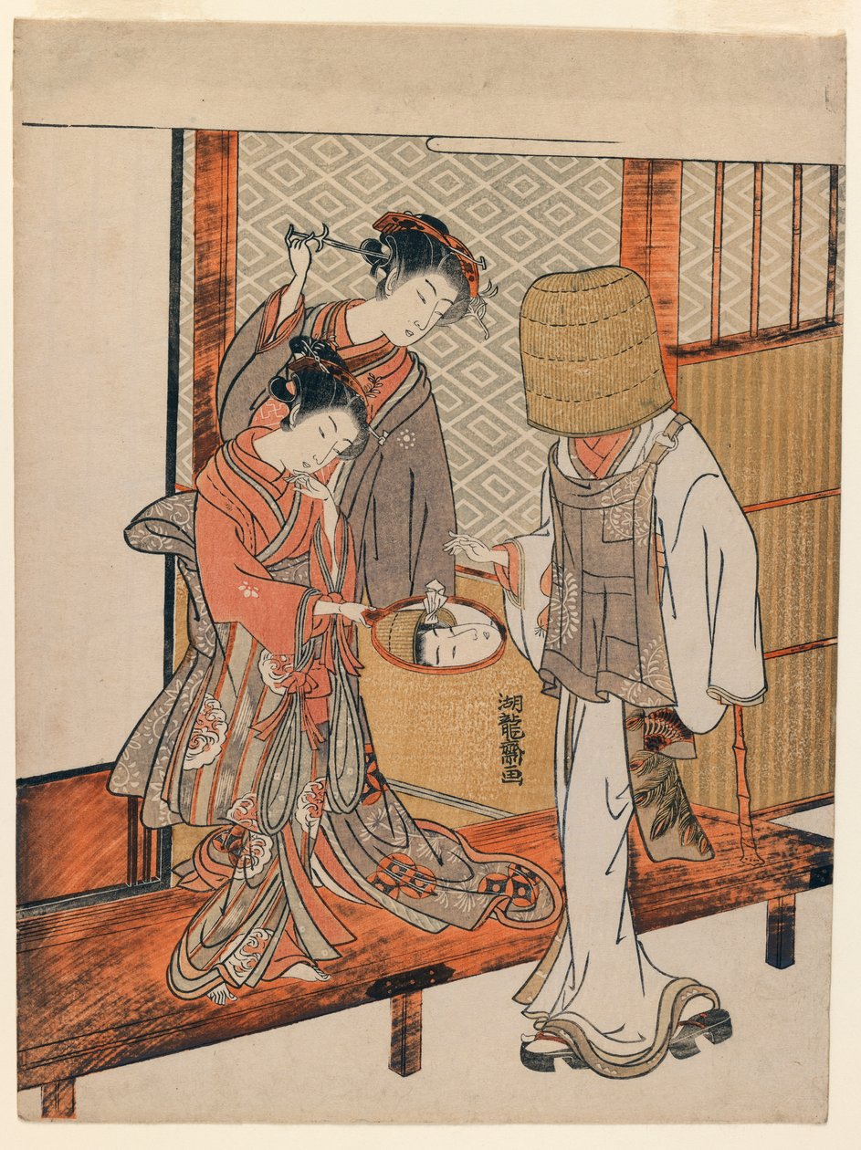 The Vain Disguise, ca. 1770 (træbloktryk i farver) af Isoda Koryusai