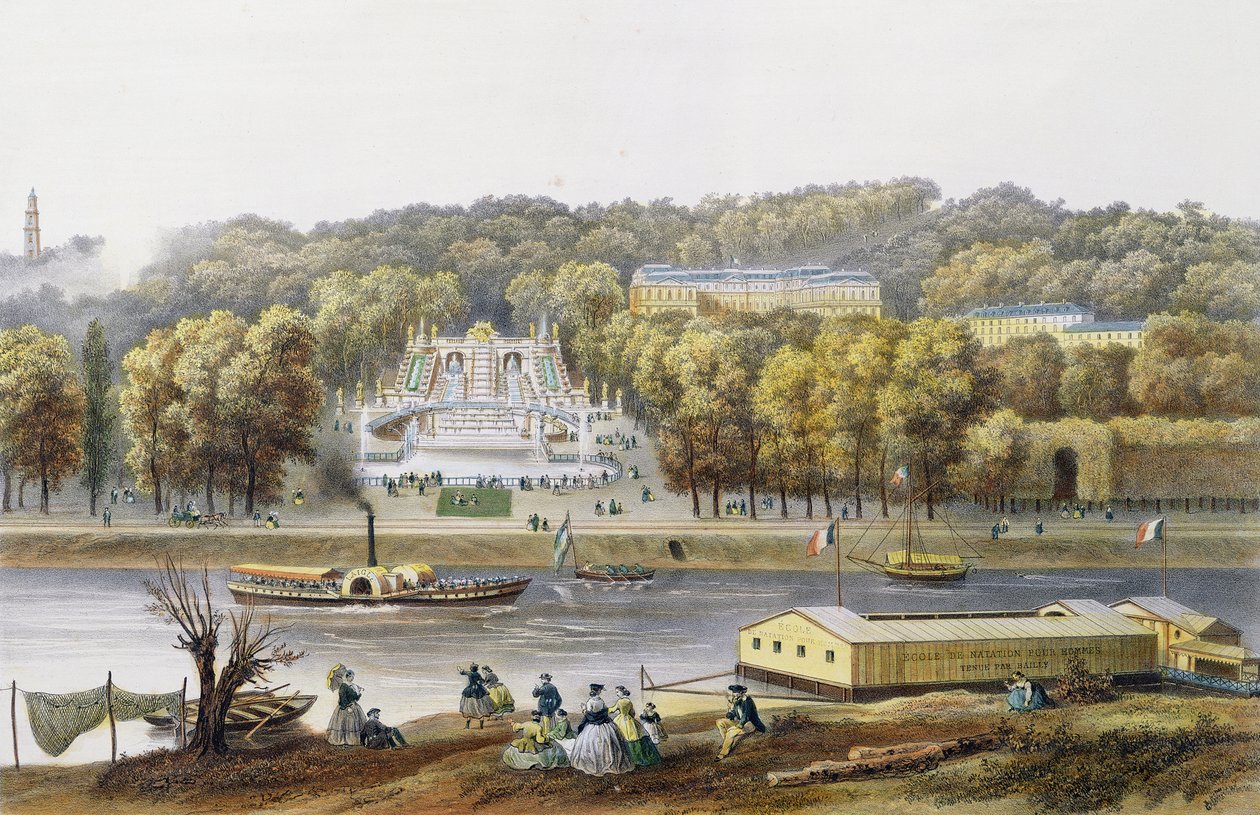 Palads og Park i Saint-Cloud af Isodore Laurent Deroy