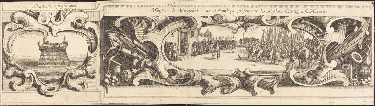 Belejringen af La Rochelle [plade 14 af 16; sæt omfatter 1952.8.97-112] af Israel Henriet or Abraham Bosse after Jacques Callot