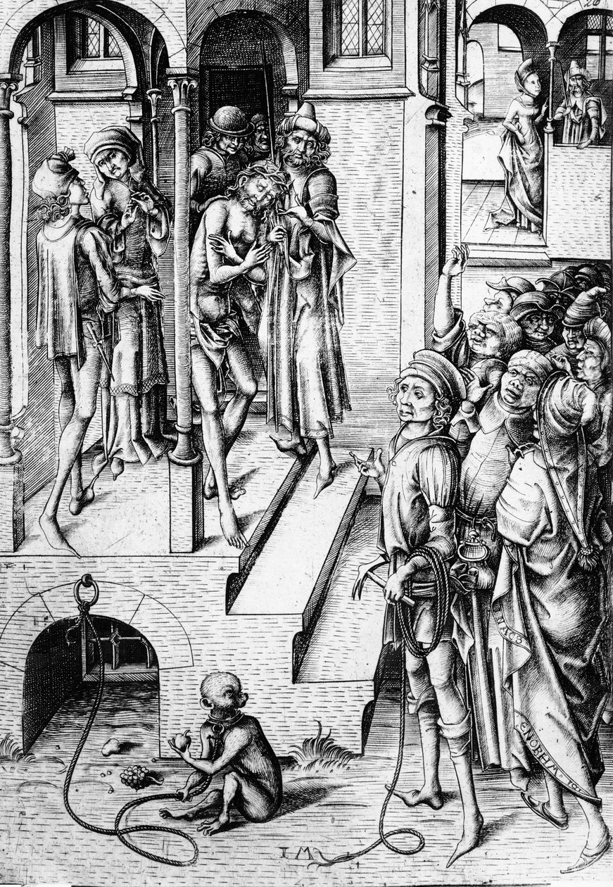 Kristus vist for folket, ca. 1475-85 af Israhel van Meckenem the younger