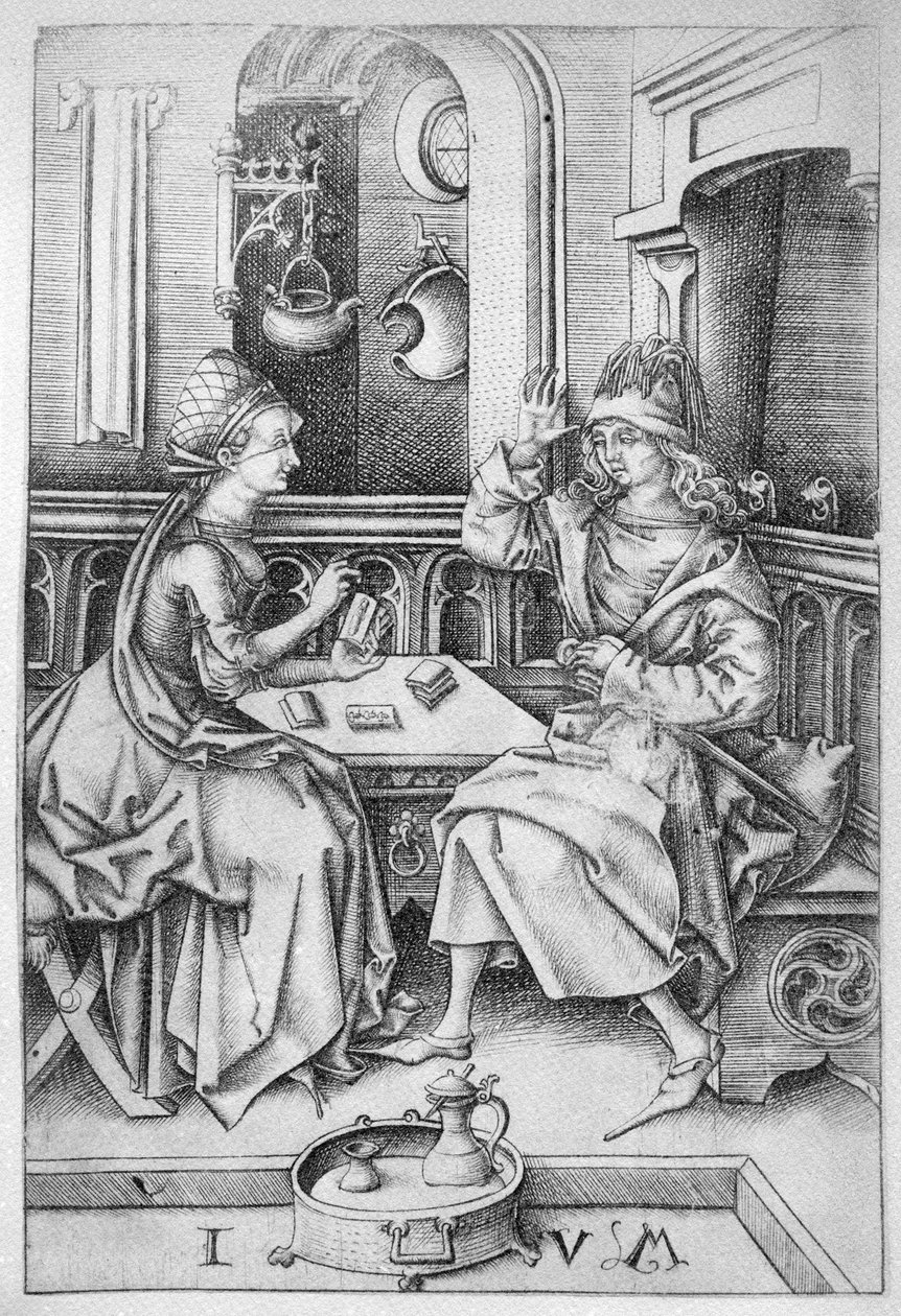 Par spillekort ca.1500 af Israhel van Meckenem the younger