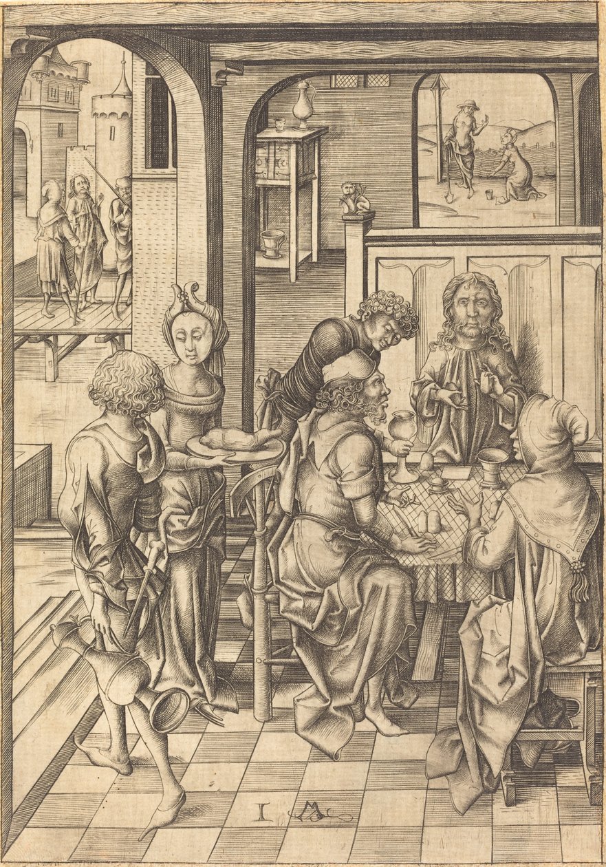 Kristus i Emmaus af Israhel van Meckenem