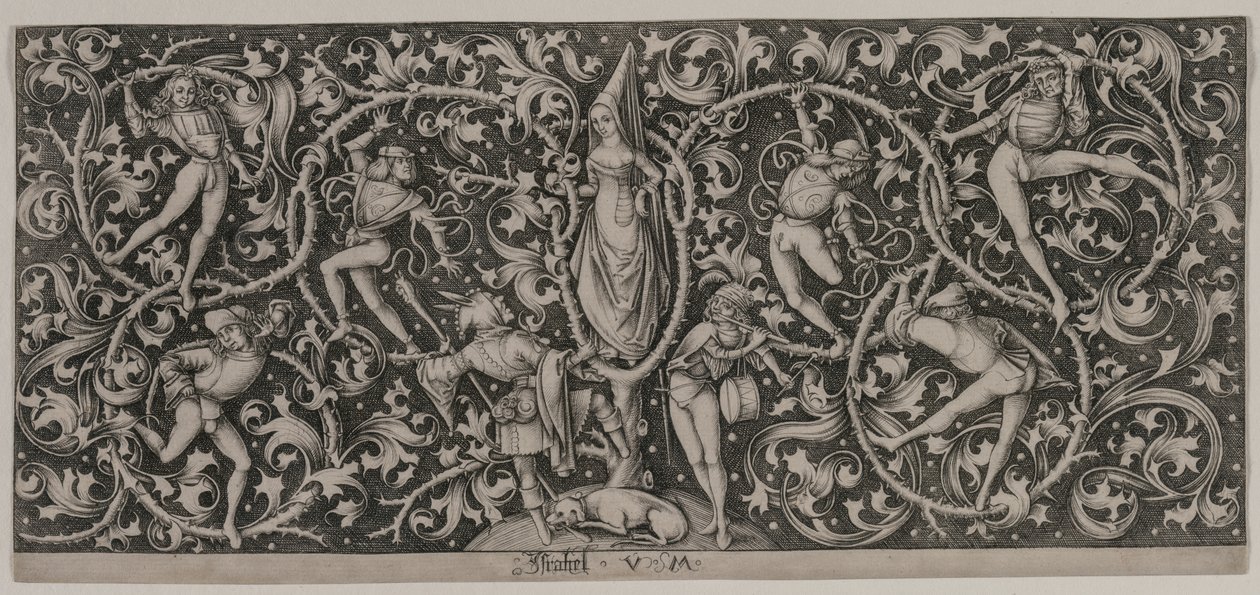 Ornament med Dance of the Lovers af Israhel van Meckenem