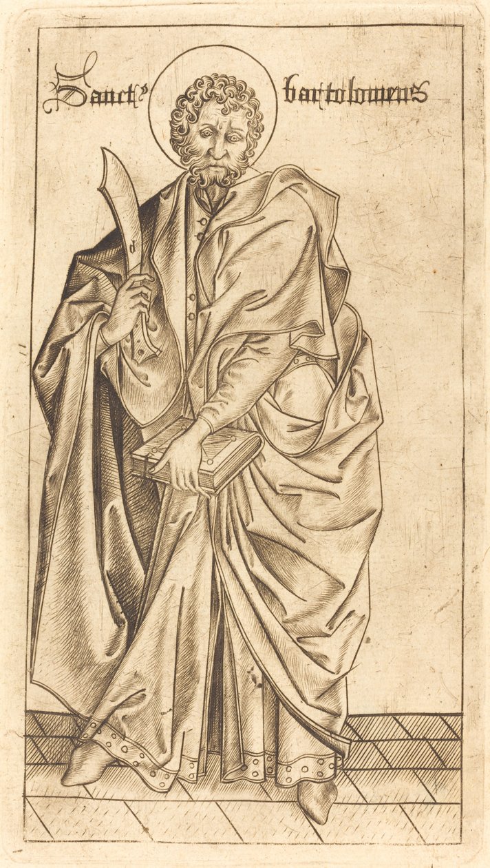 Saint Bartholomew, ca. 14701480. af Israhel van Meckenem
