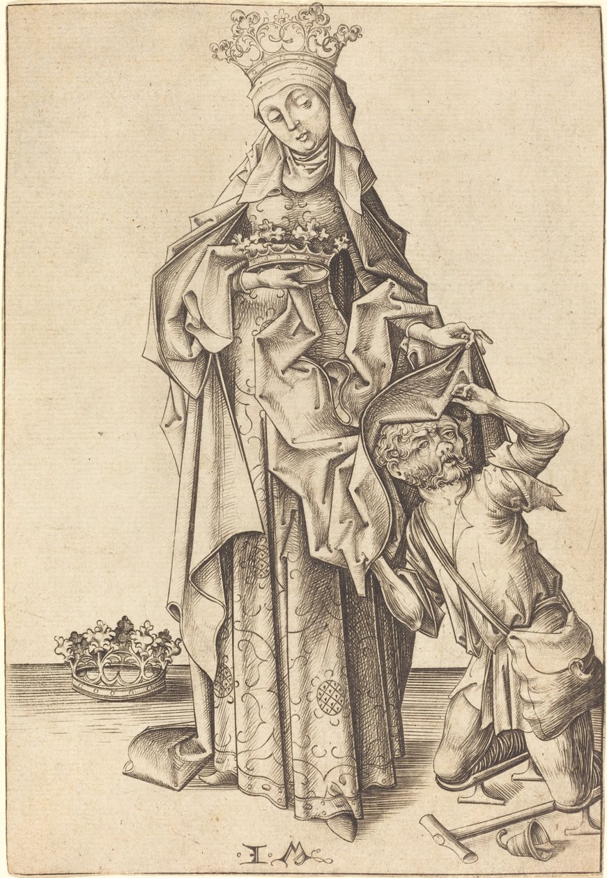 Sankt Elisabeth af Thüringen, ca. 14751480. af Israhel van Meckenem