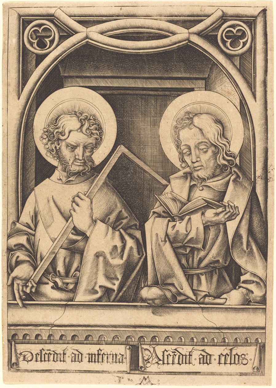 De hellige Thomas og Jakob den Mindre, ca. 14801485. af Israhel van Meckenem