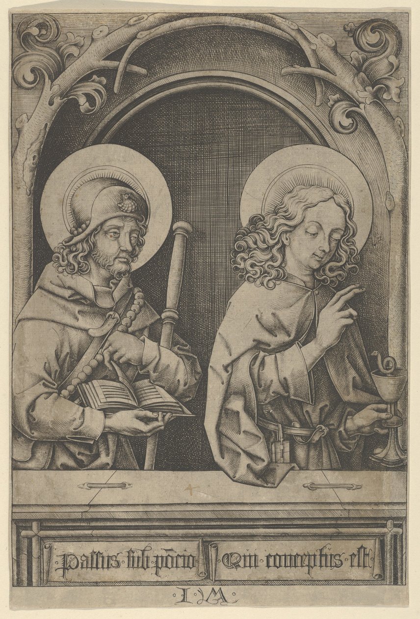 St. James the Greater og St. John, fra The Apostles. af Israhel van Meckenem