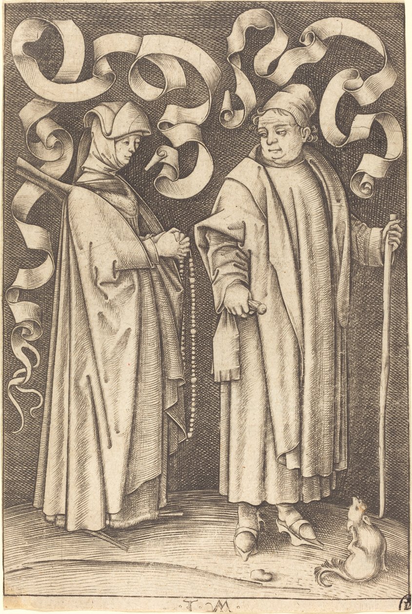 Kirkegængerne, ca. 14951503. af Israhel van Meckenem