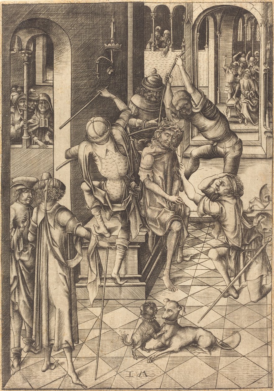 Kroningen med torne, ca. 1480. af Israhel van Meckenem