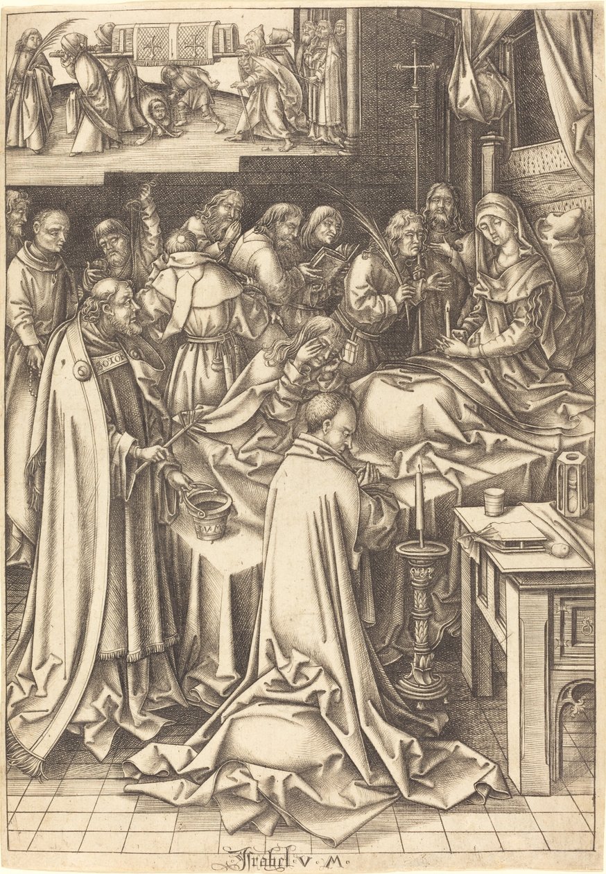 Jomfruens død, ca. 14901500. af Israhel van Meckenem