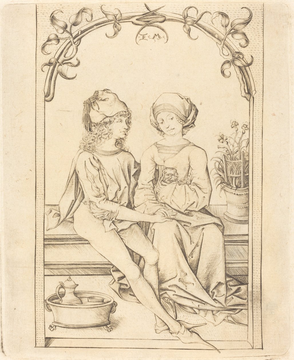 De elskende, ca. 1490. af Israhel van Meckenem