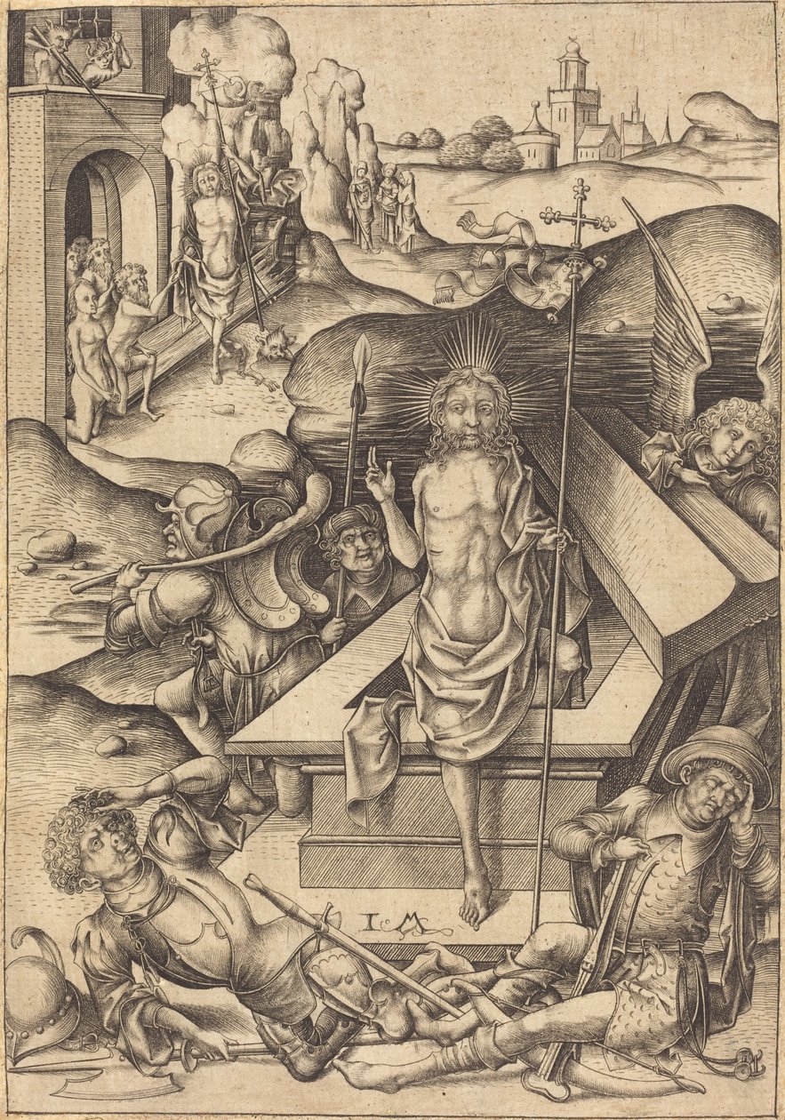 Opstandelsen, ca. 1480. af Israhel van Meckenem