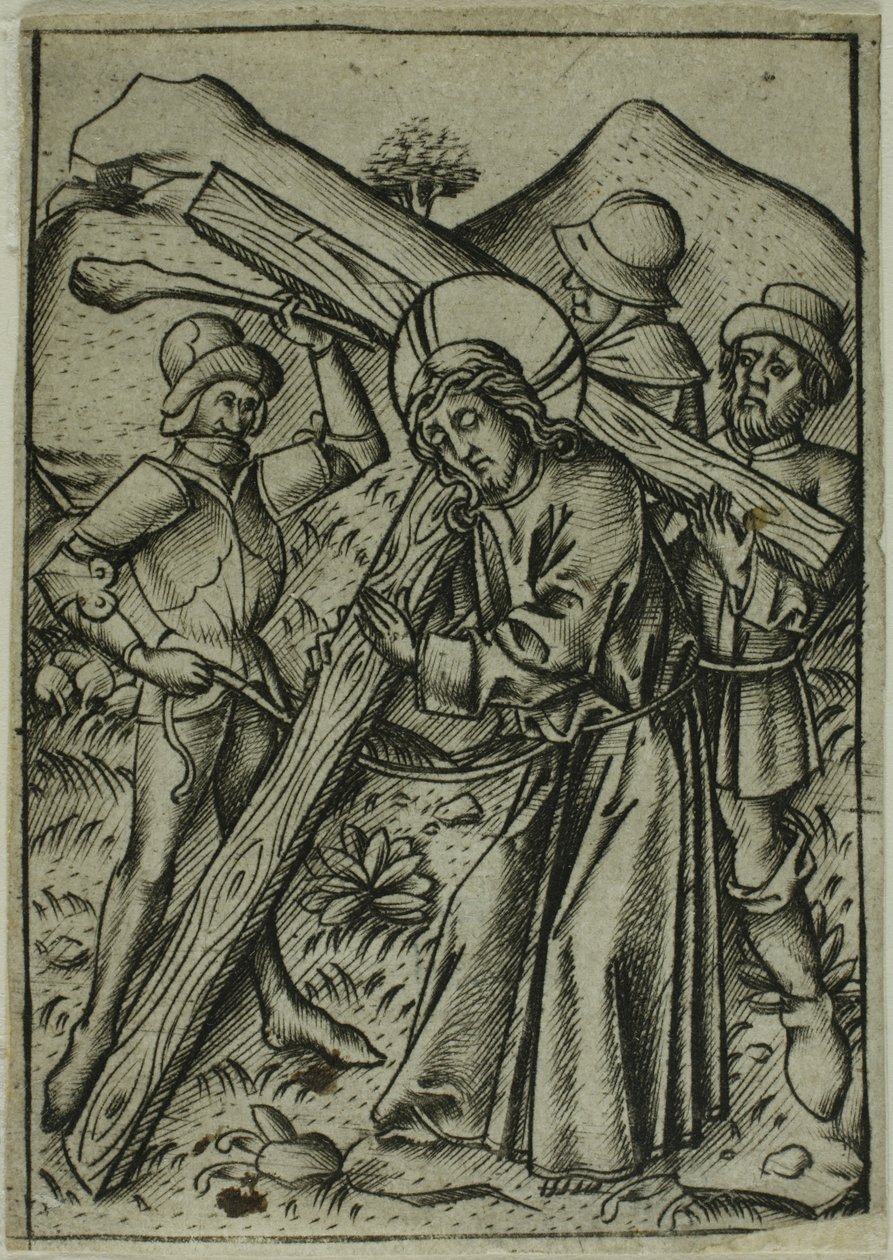 Kristus bærer korset af Israhel van Meckenem the younger