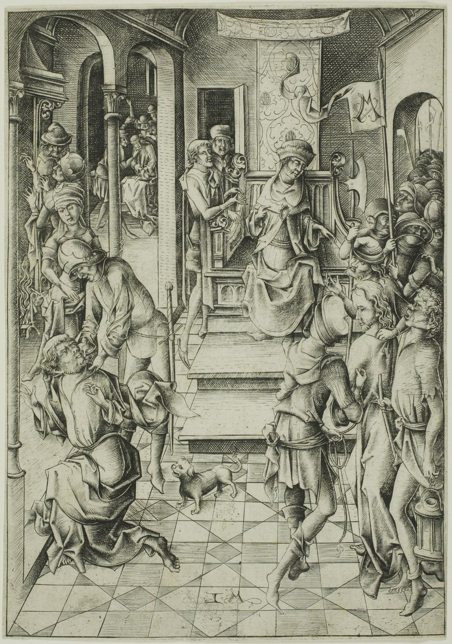 Kristus foran Annas af Israhel van Meckenem the younger