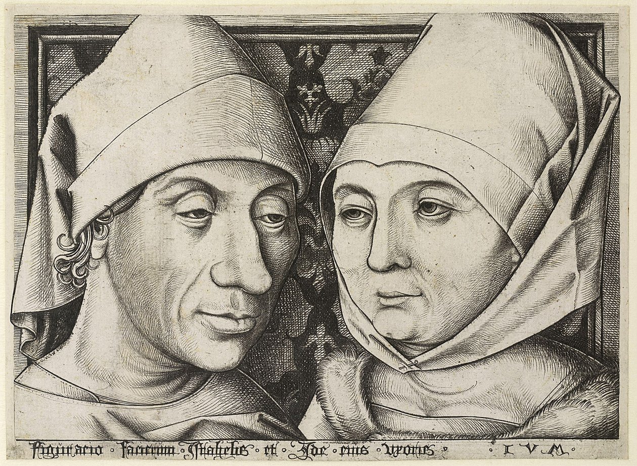 Selvportræt med hustru Ida, ca. 1490 af Israhel van Meckenem the younger
