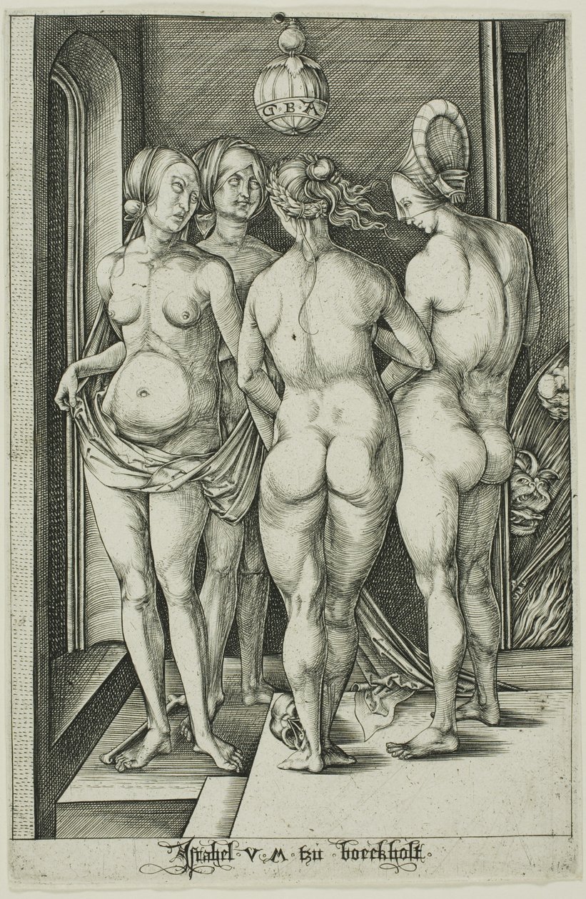 De fire hekse af Israhel van Meckenem the younger
